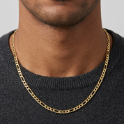 Figaro Chain in Gold - 6mm