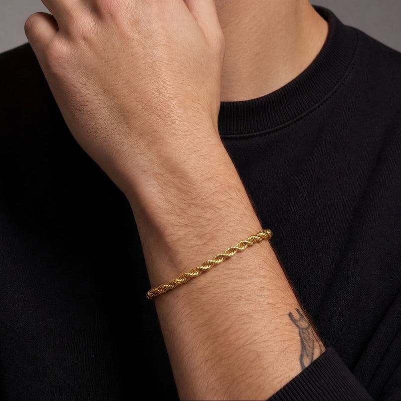 Gold Rope Bracelet - 6mm