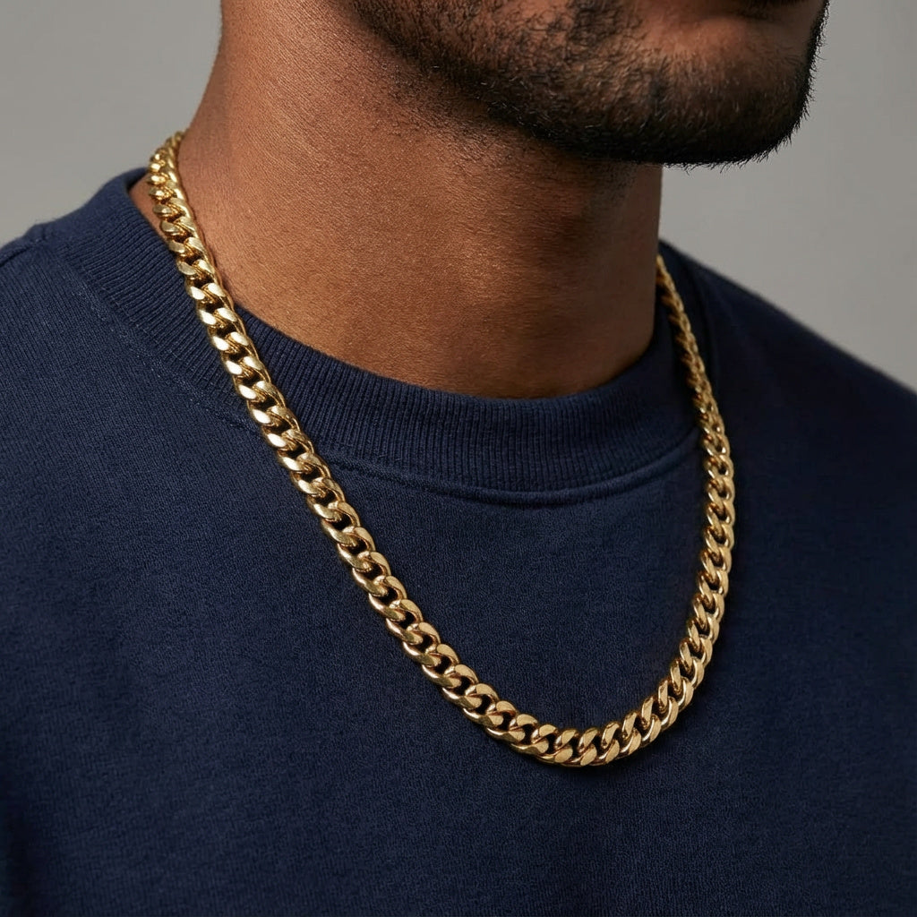 Cuban Link Chain in Gold - 8mm