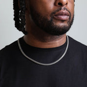 Cuban Link Chain in White Gold - 6mm