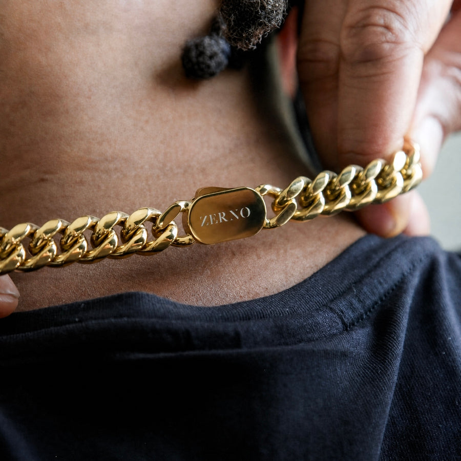 Cuban Link Chain in Gold - 12mm