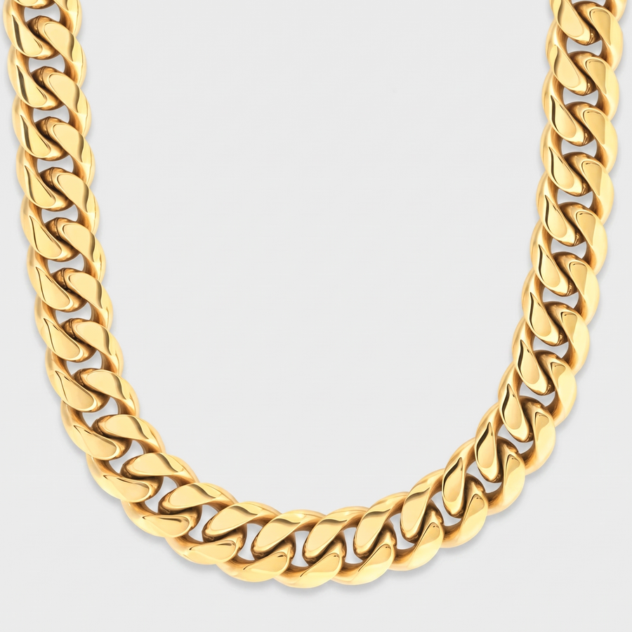 Cuban Link Chain in Gold - 12mm