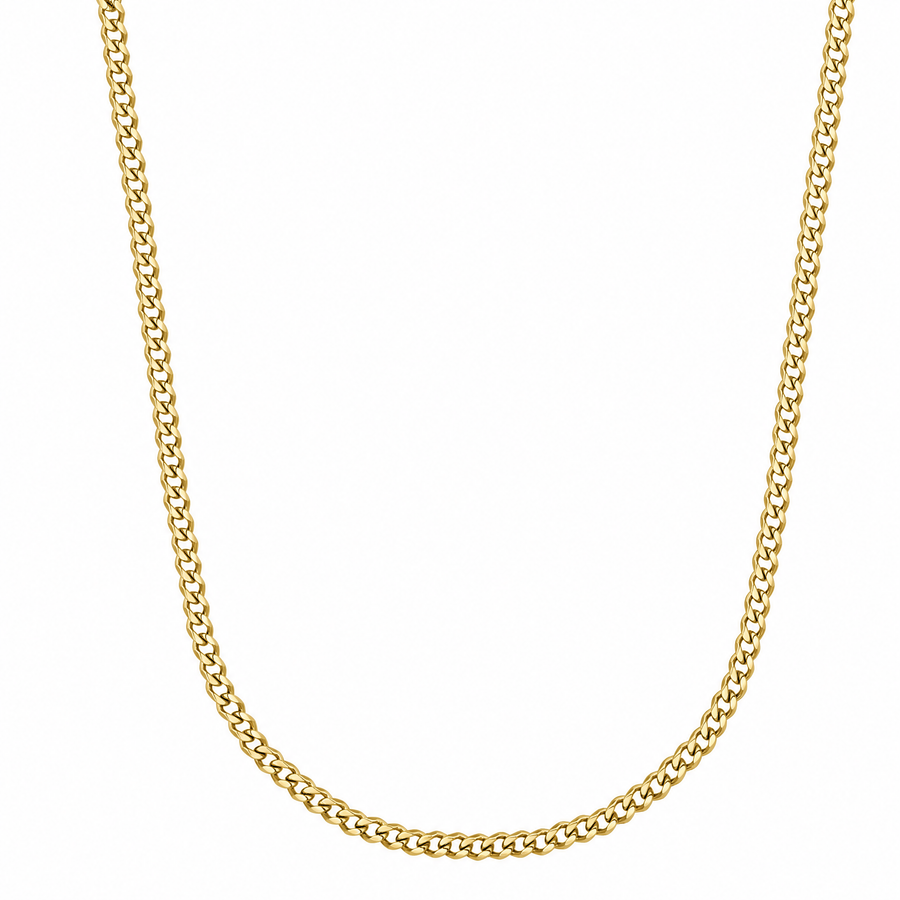 Cuban Link Chain in Gold - 4mm