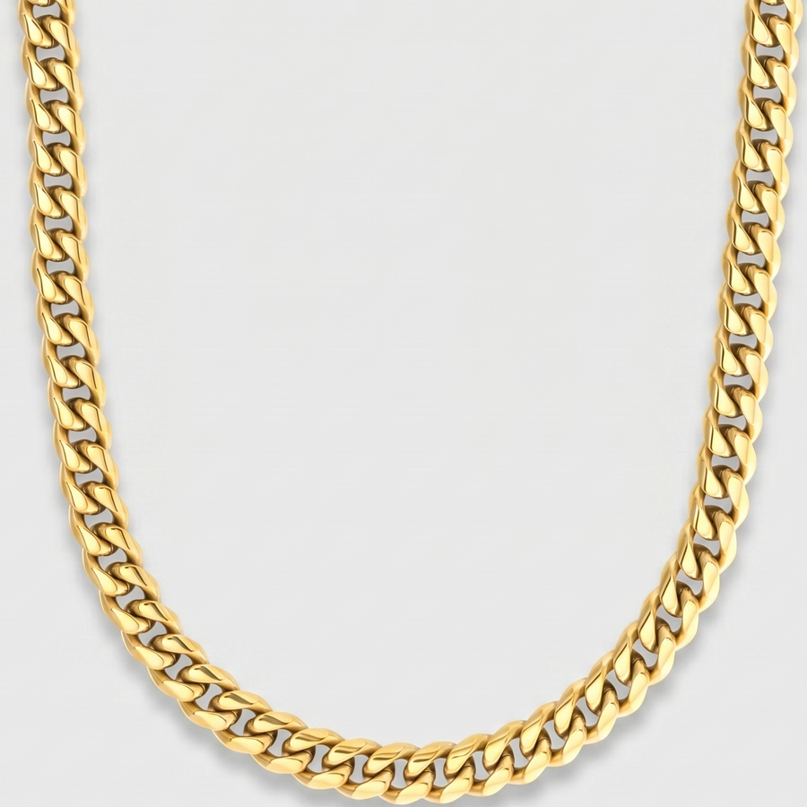 Cuban Link Chain in Gold - 8mm