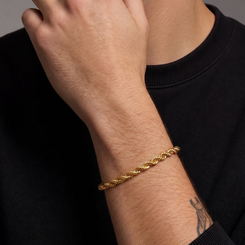 Gold Rope Bracelet - 6mm