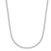 Cuban Link Chain in White Gold - 4mm