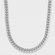 Cuban Link Chain in White Gold - 6mm
