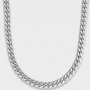 Cuban Link Chain in White Gold - 8mm