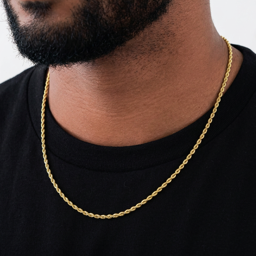 Gold Rope Chain - 3mm