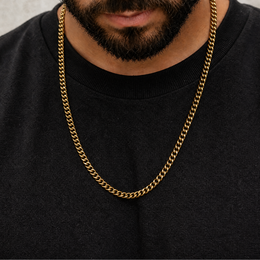 Cuban Link Chain in Gold - 4mm