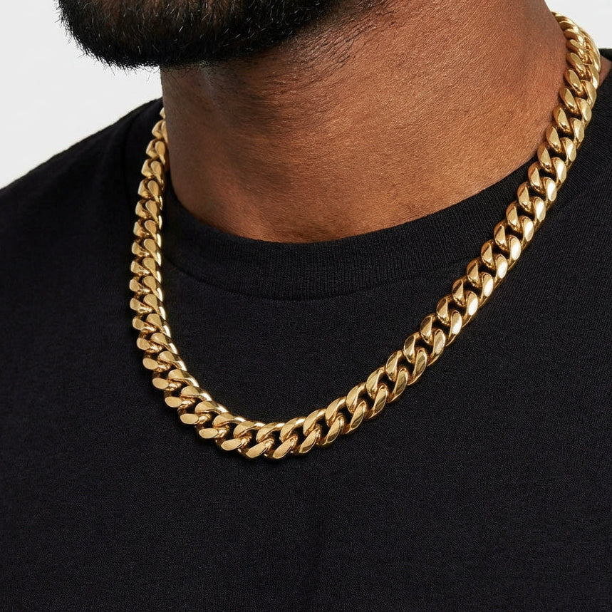 Cuban Link Chain in Gold - 10mm