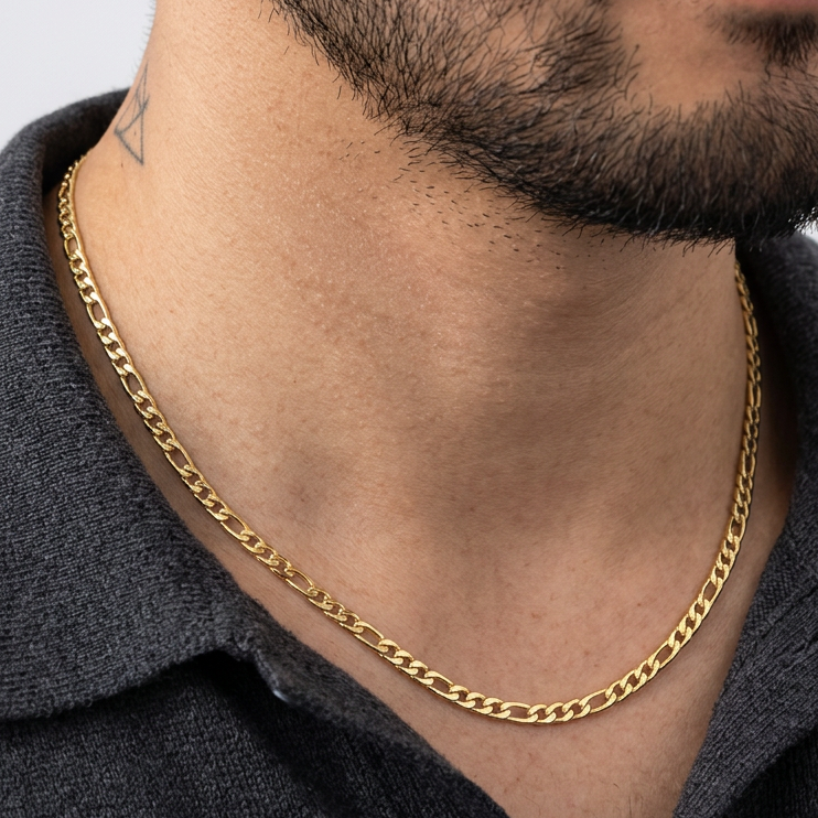 Figaro Chain in Gold - 6mm
