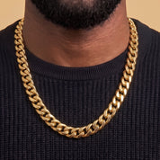 Cuban Link Chain in Gold - 12mm
