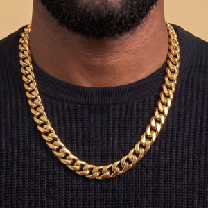 Cuban Link Chain in Gold - 12mm