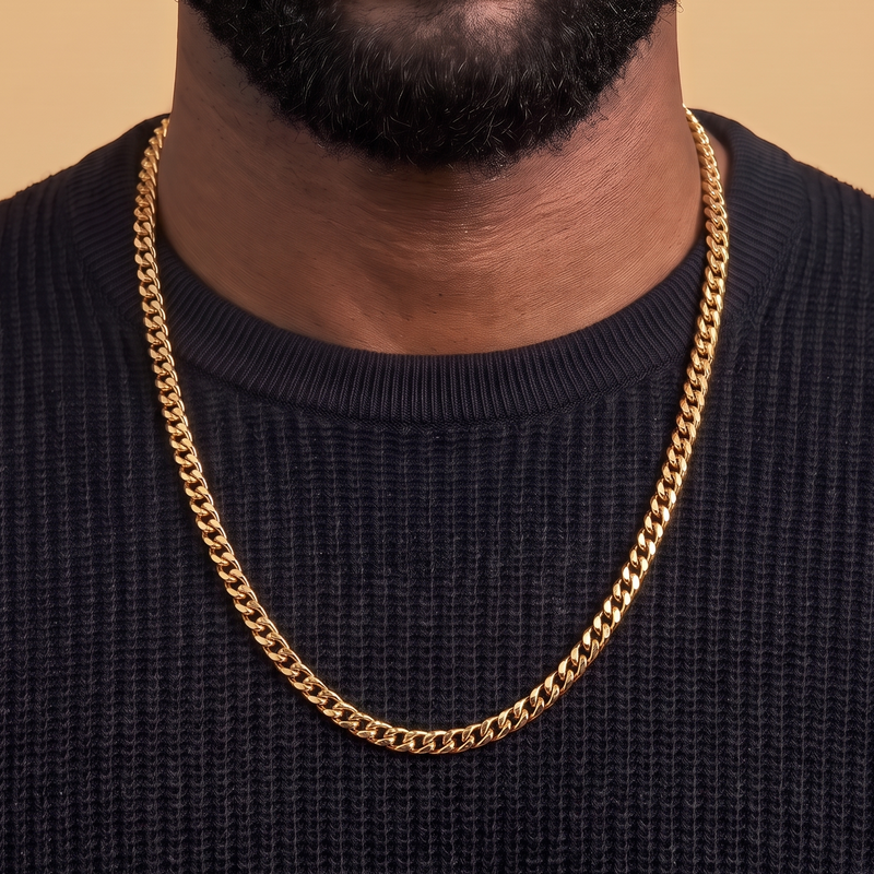 Cuban Link Chain in Gold - 4mm
