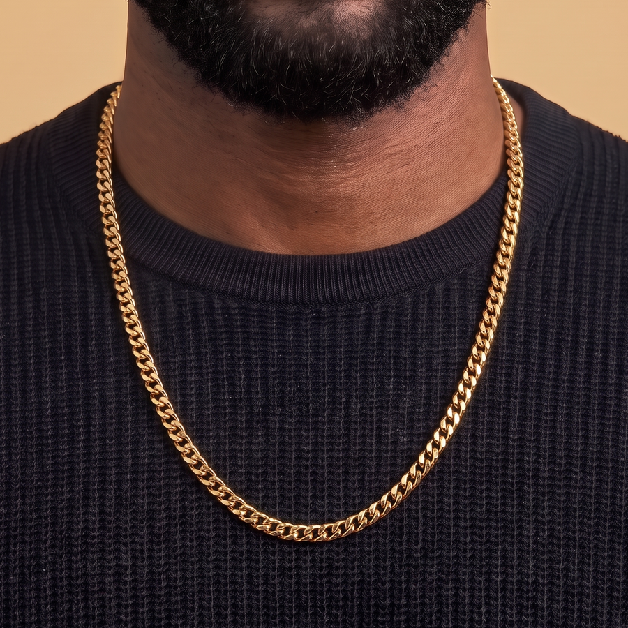 Cuban Link Chain in Gold - 4mm