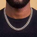 Cuban Link Chain in White Gold - 10mm