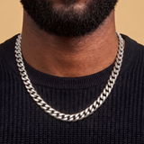 Cuban Link Chain in White Gold - 8mm
