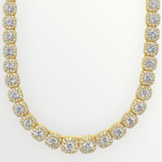 zerno 12mm Clustered Tennis Chain in Gold