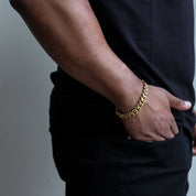 zerno Cuban Link Bracelet in Gold - 8mm