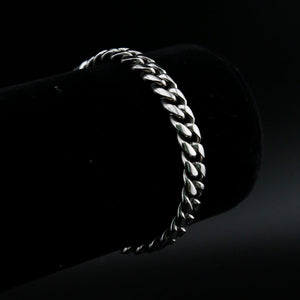 Cuban Link Bracelet in White Gold - 8mm