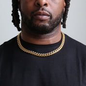 zerno Cuban Link Chain in Gold - 12mm
