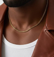 zerno Cuban Link Chain in Gold - 4mm