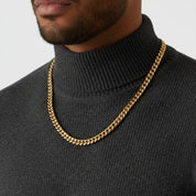 zerno Cuban Link Chain in Gold - 8mm