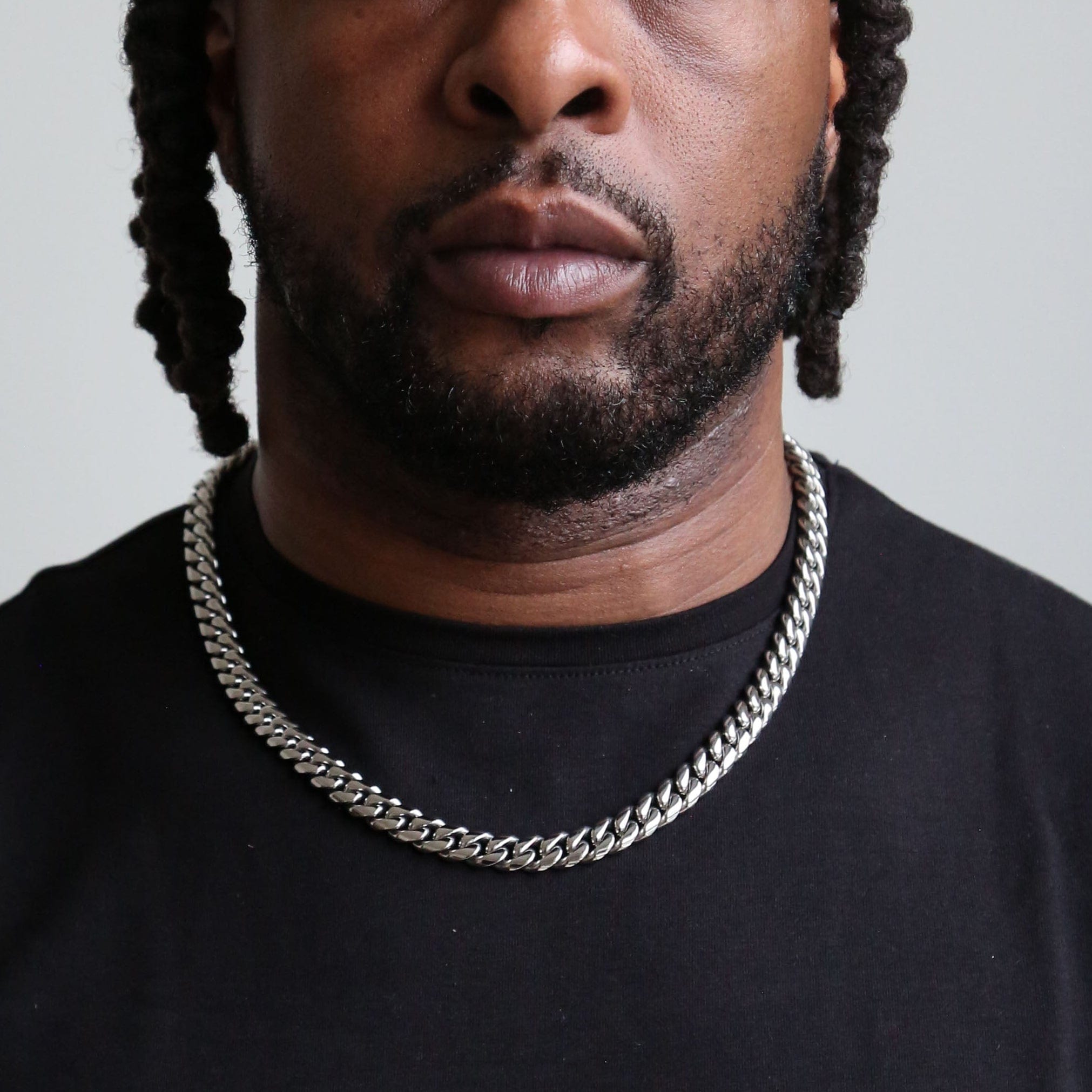 zerno Cuban Link Chain in White Gold - 10mm