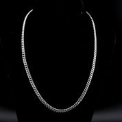zerno Cuban Link Chain in White Gold - 4mm