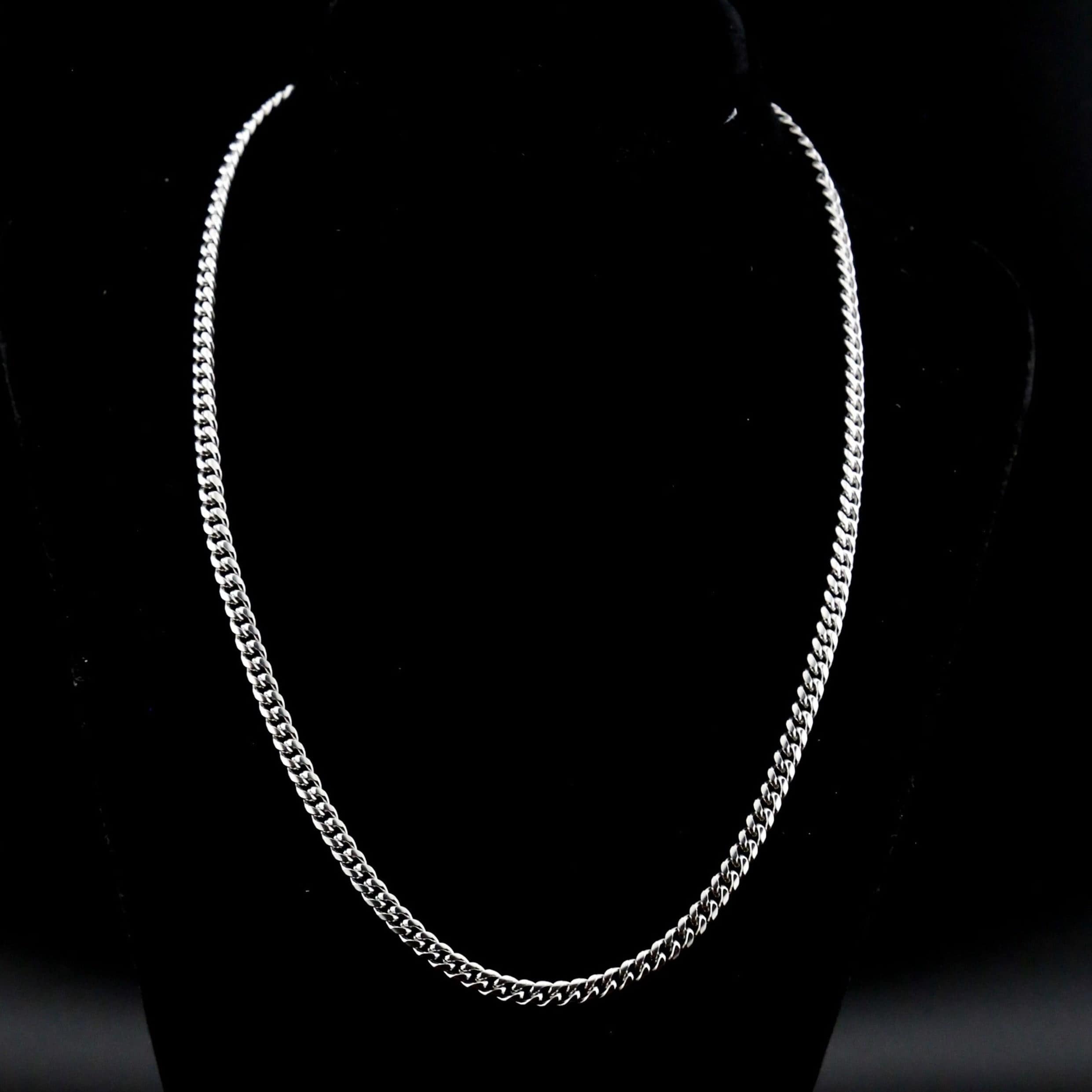 zerno Cuban Link Chain in White Gold - 4mm