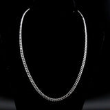 Cuban Link Chain in White Gold - 4mm