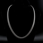 zerno Cuban Link Chain in White Gold - 6mm