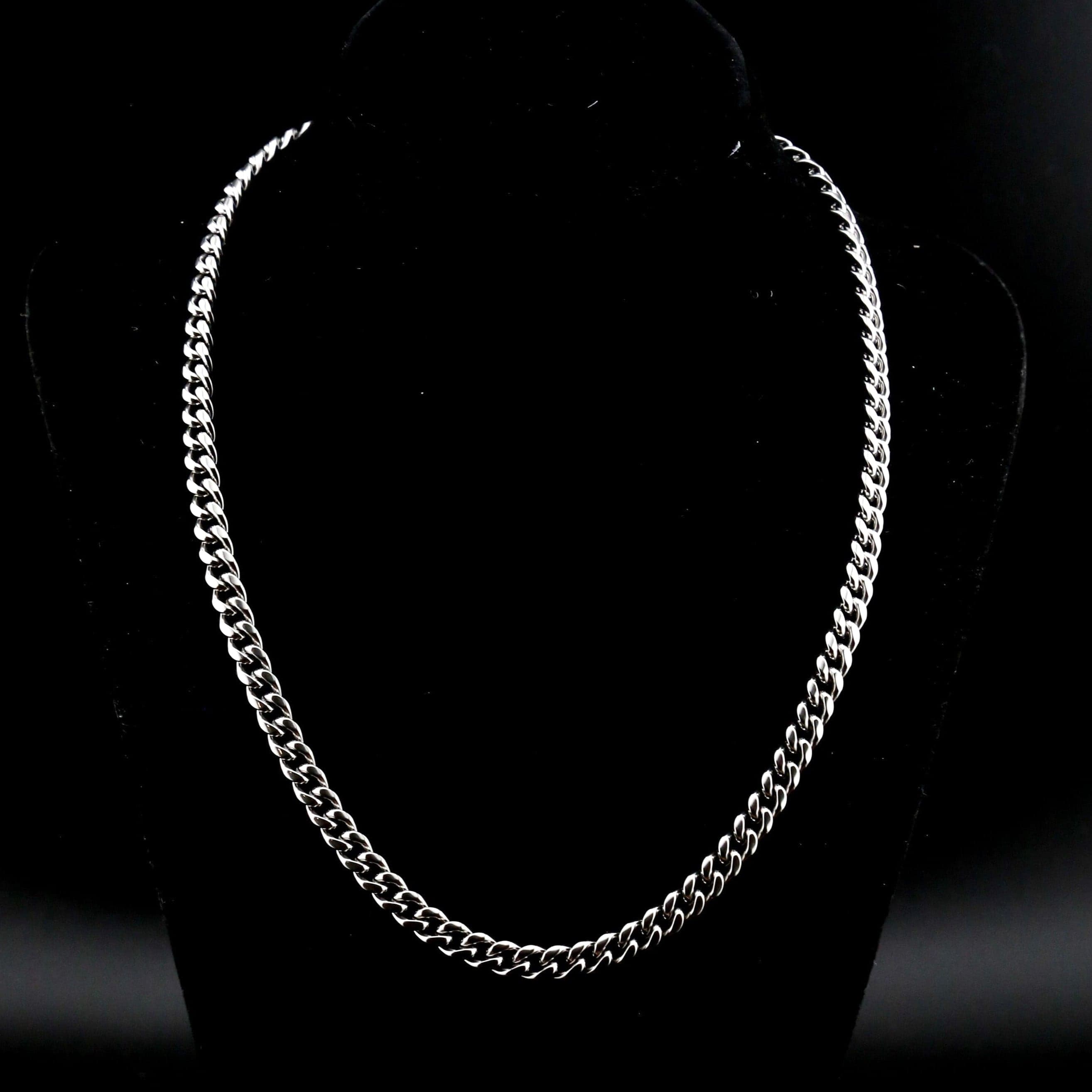 zerno Cuban Link Chain in White Gold - 6mm