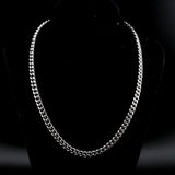 Cuban Link Chain in White Gold - 6mm