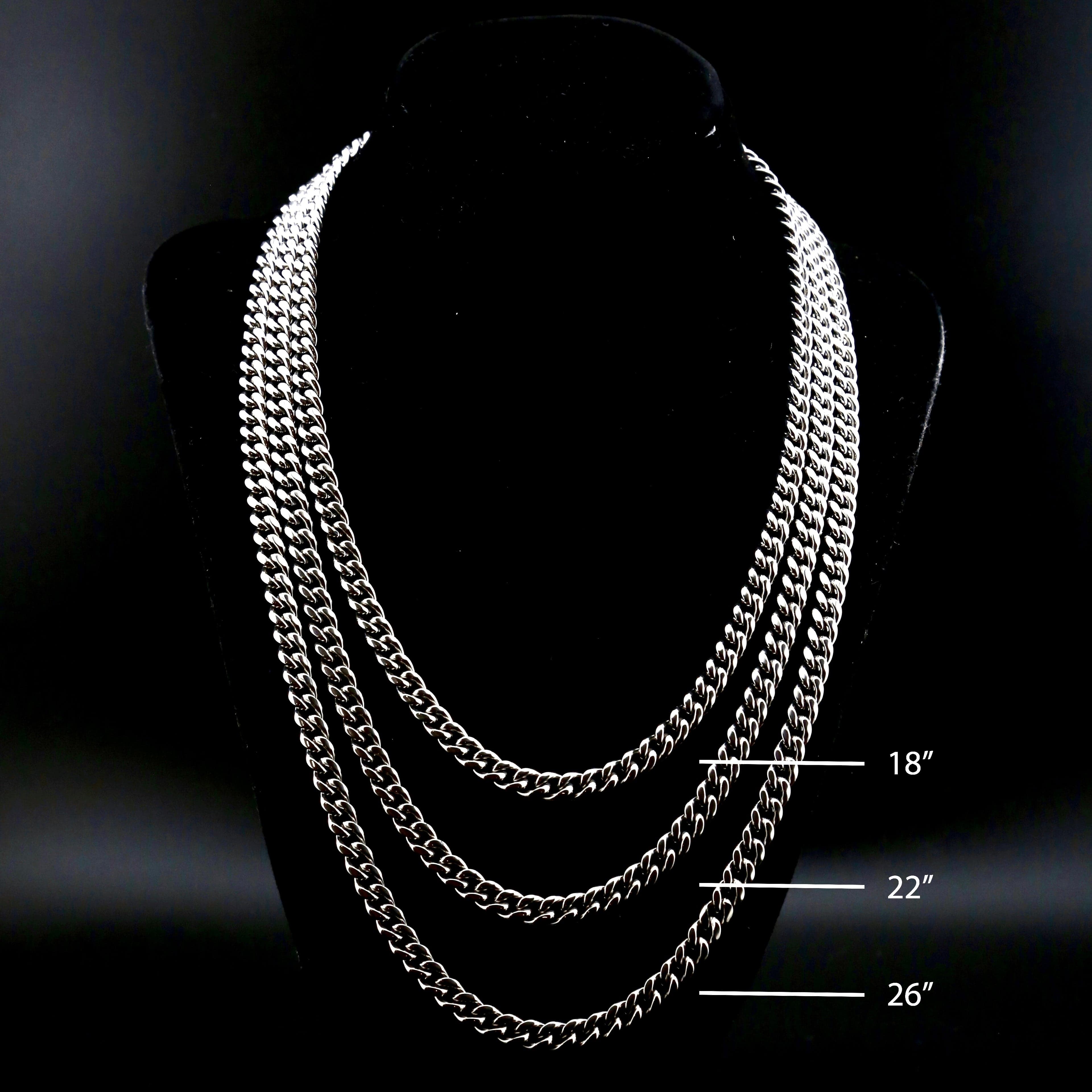 zerno Cuban Link Chain in White Gold - 6mm