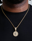 zerno Diamond Compass Pendant in Gold / White Gold