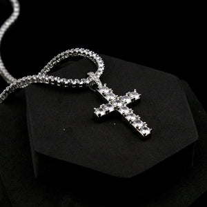 Diamond Cross Pendant in Gold / White Gold