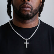 zerno Diamond Cross Pendant in Gold / White Gold