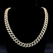 zerno Iced Cuban Link Chain in Gold - 12mm