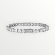 zerno Round Cut Tennis Chain Bracelet in White Gold - 5mm