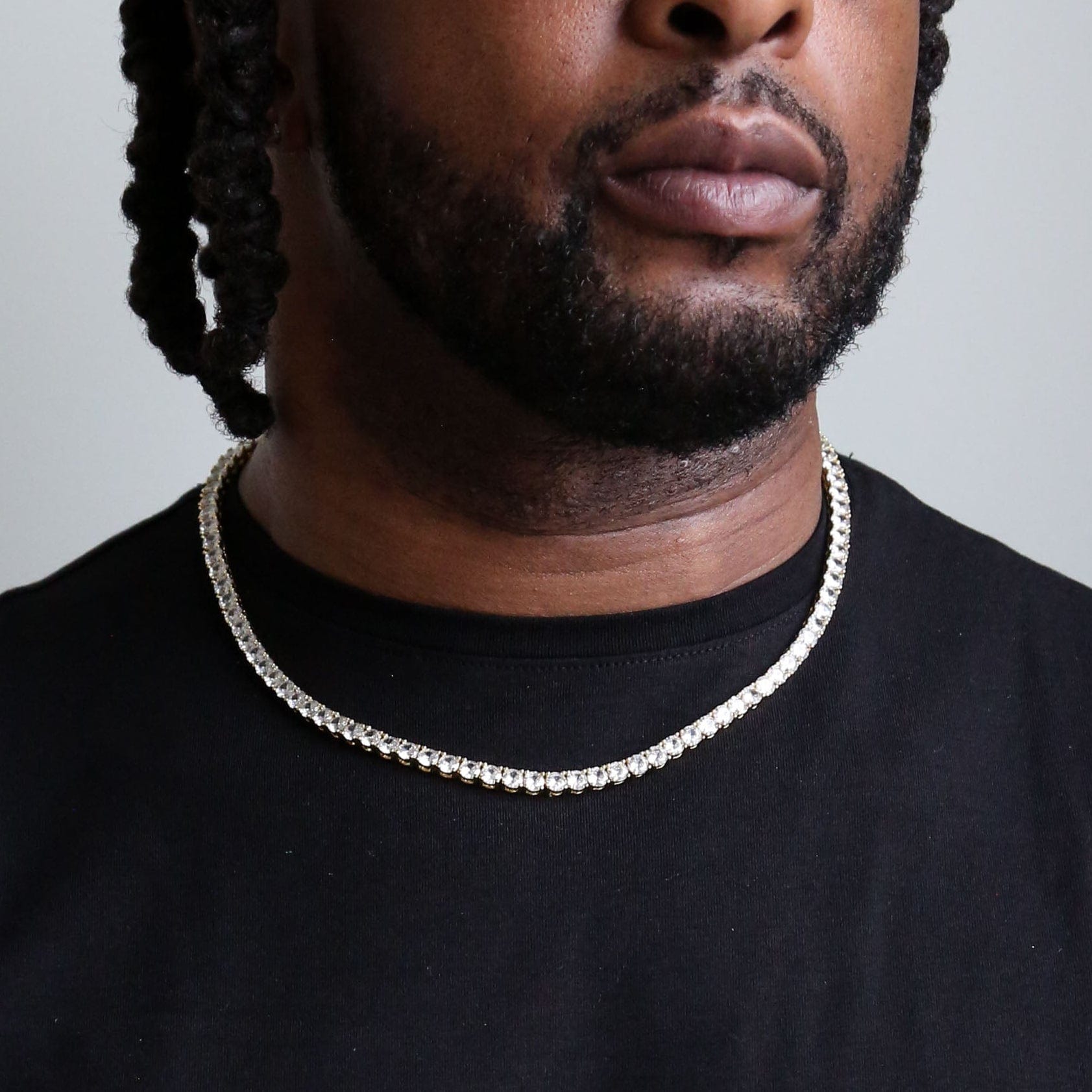 zerno Round Cut Tennis Chain in Gold - 5mm