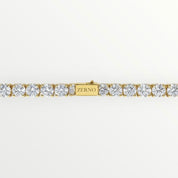 zerno Round Cut Tennis Chain in Gold - 5mm