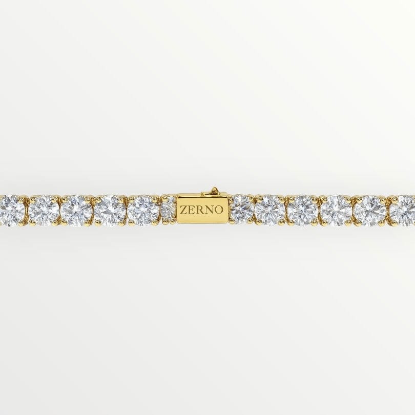 zerno Round Cut Tennis Chain in Gold - 5mm