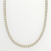 zerno Round Cut Tennis Chain in Gold - 5mm
