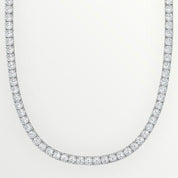zerno Round Cut Tennis Chain in White Gold - 5mm