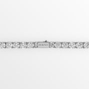 zerno Round Cut Tennis Chain in White Gold - 5mm