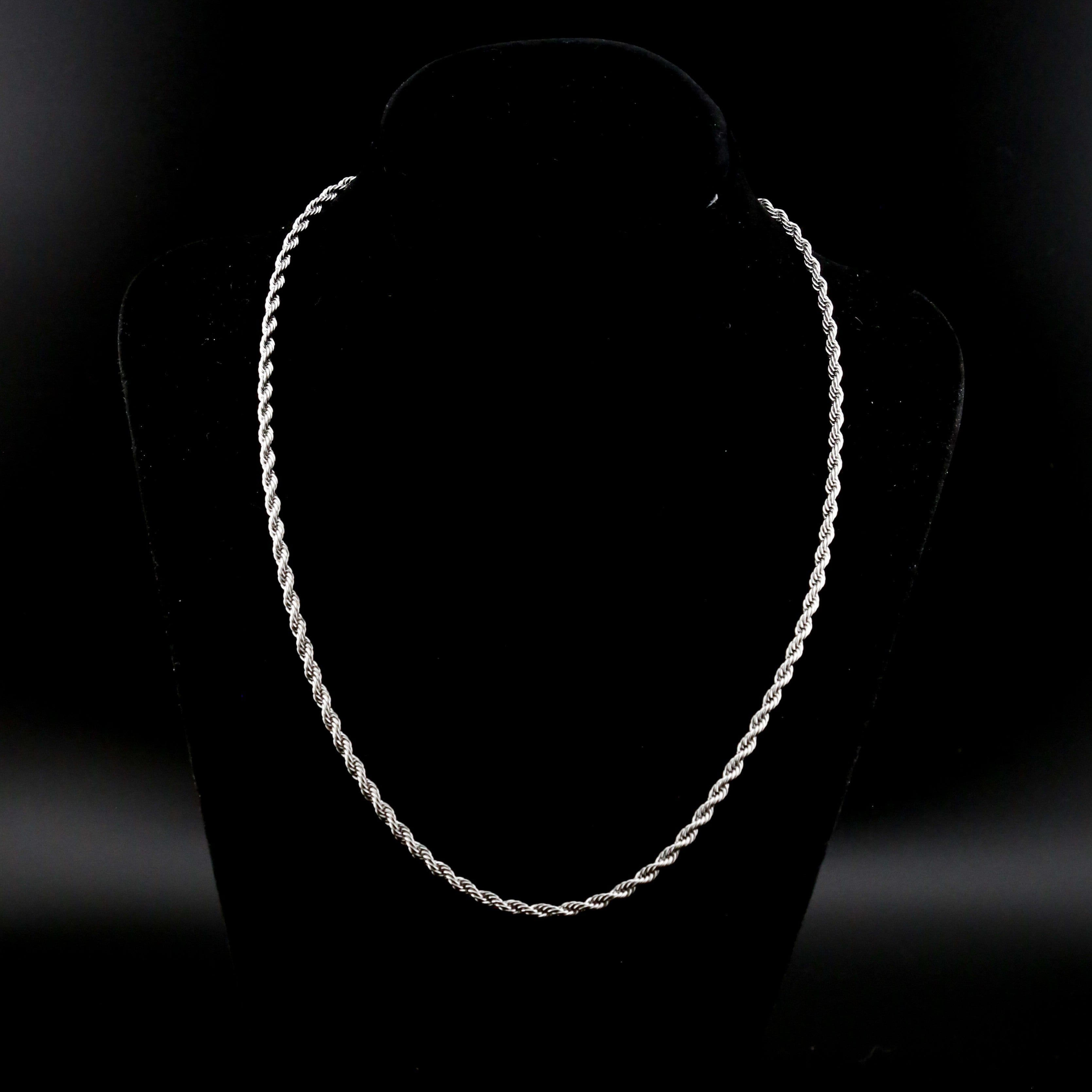 zerno White Gold Rope Chain - 3mm