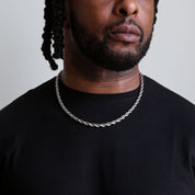 zerno White Gold Rope Chain - 6mm