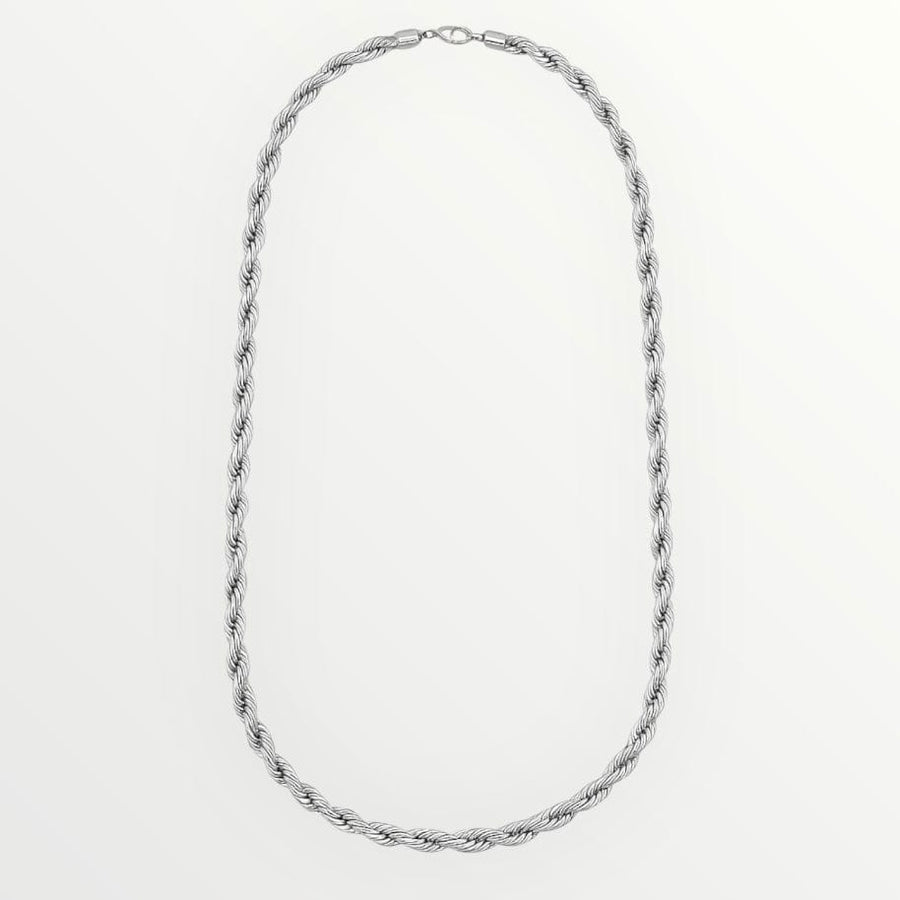 zerno White Gold Rope Chain - 6mm